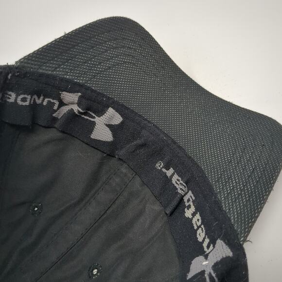 Under Armour Heatgear Fitted Baseball Cap Black XL Embroidered Vented Holes - Picture 8 of 10